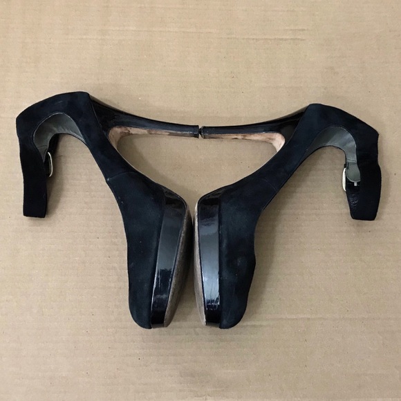 COLE HAAN BLACK ANKLE STRAP HEELS SIZE 10M - Picture 2 of 6